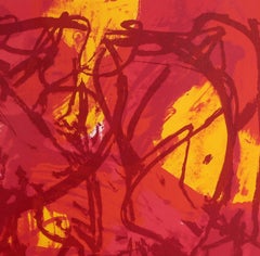 Composizione astratta II, litografia espressionista astratta di Dana Gordon
