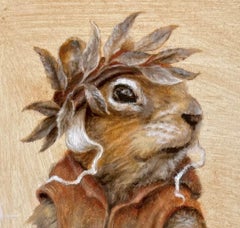 "Dante Ali-Chip-ieri" by Dana Hawk, Whimsical Chipmunk Original Painting