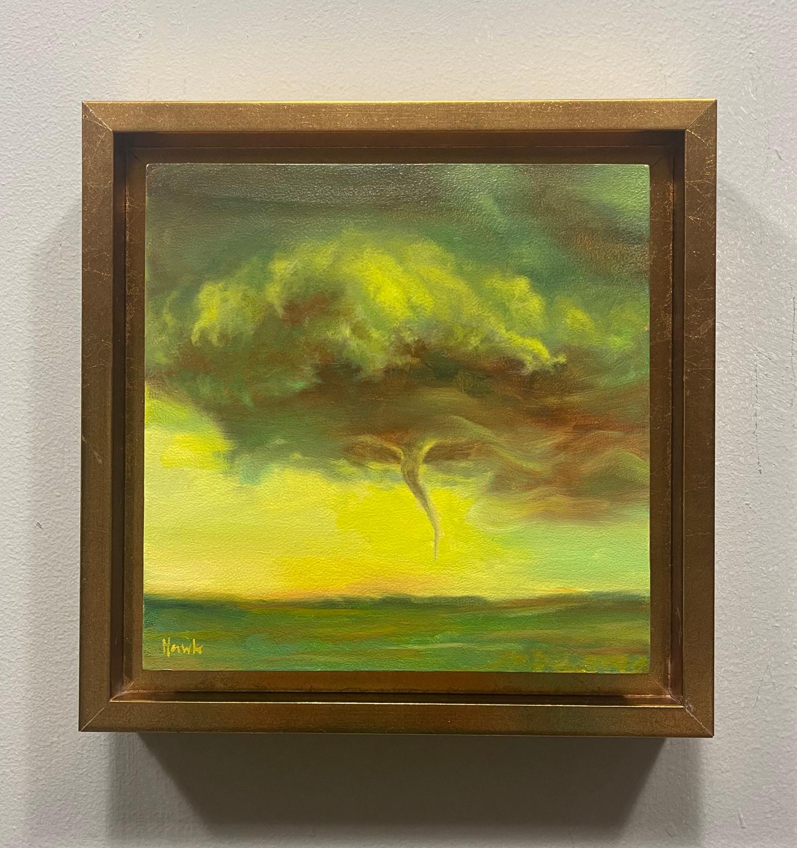 „Funnel I“ von Dana Hawk, Original-Ölgemälde, Tornado im Angebot 1
