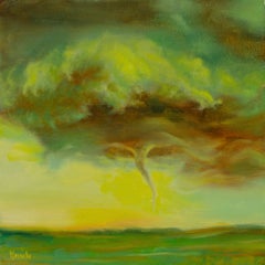 « Funnel I » de Dana Hawk, peinture à l'huile originale, Tornado 