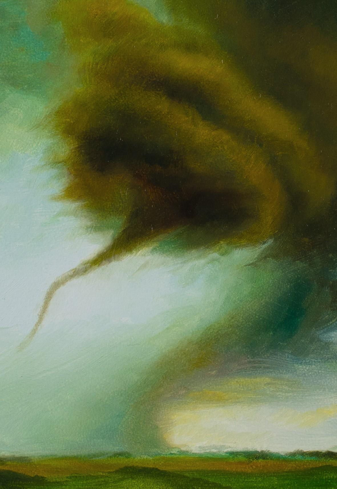„Funnel II“ von Dana Hawk, Original-Ölgemälde, Tornado im Angebot 3