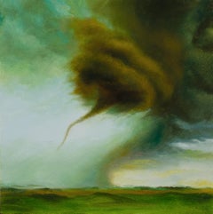 « Funnel II » de Dana Hawk, peinture à l'huile originale, Tornado 