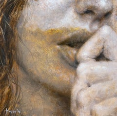 « Mask II » de Dana Hawk, portrait, peinture à l'huile originale