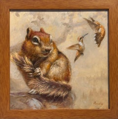 "Spectator" - Original Oil Painting on Copper Leaf Panel