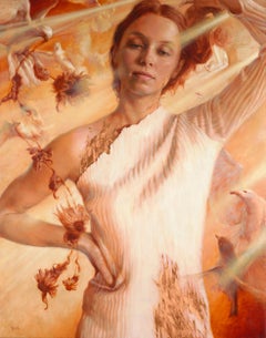 "Resolución imperecedera en una pérdida segura" de Dana Hawk, Pintura al óleo original