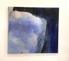 Eulogy, Large Painting in Bright Cobalt Blue