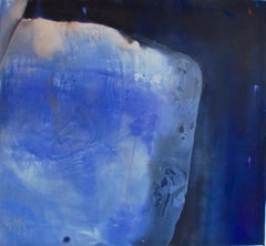 Eulogy, Large Painting in Bright Cobalt Blue