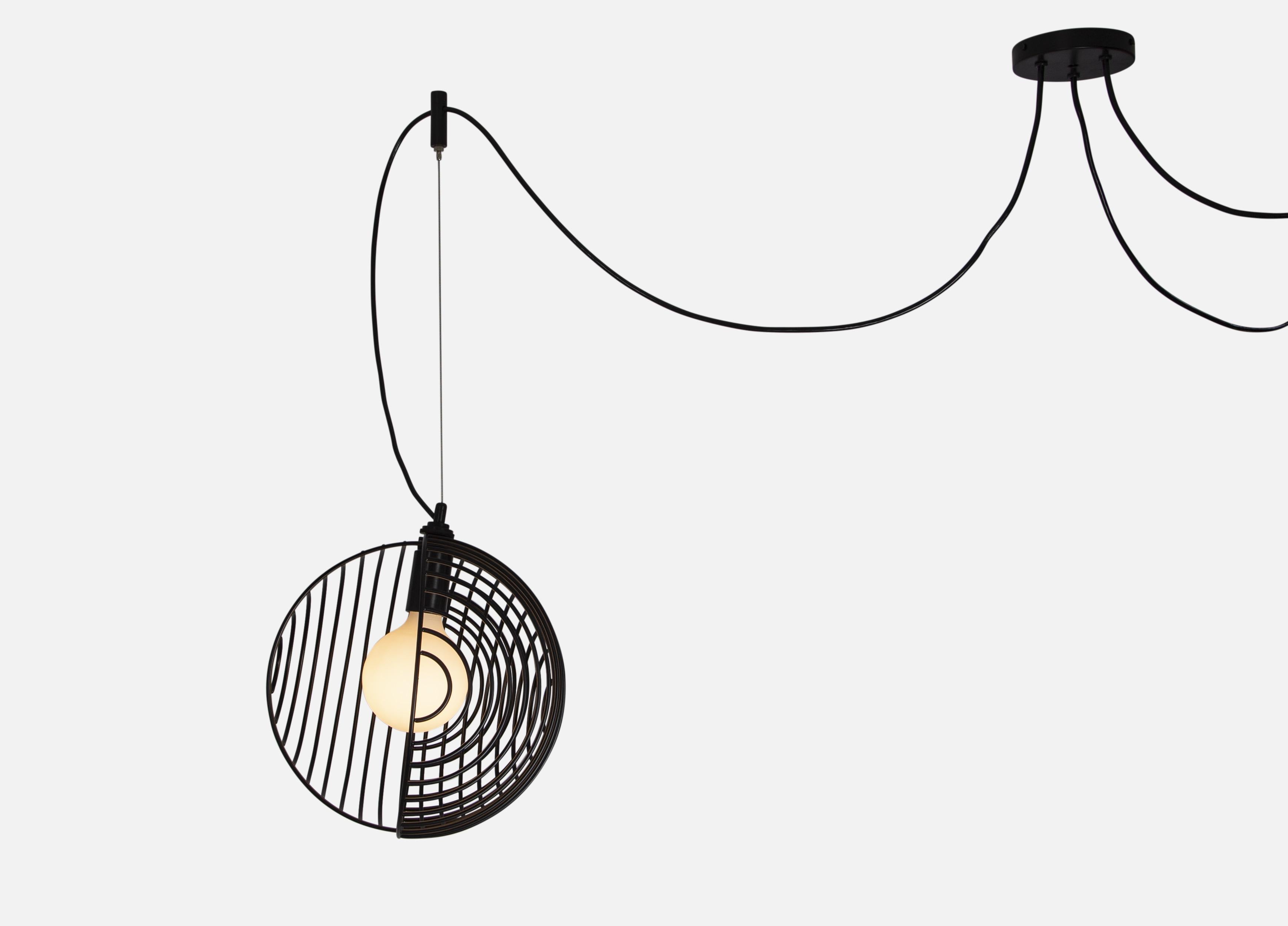 Dana Pendant Light, Black, Cluster of Five, from Souda, Made to Order For Sale 3