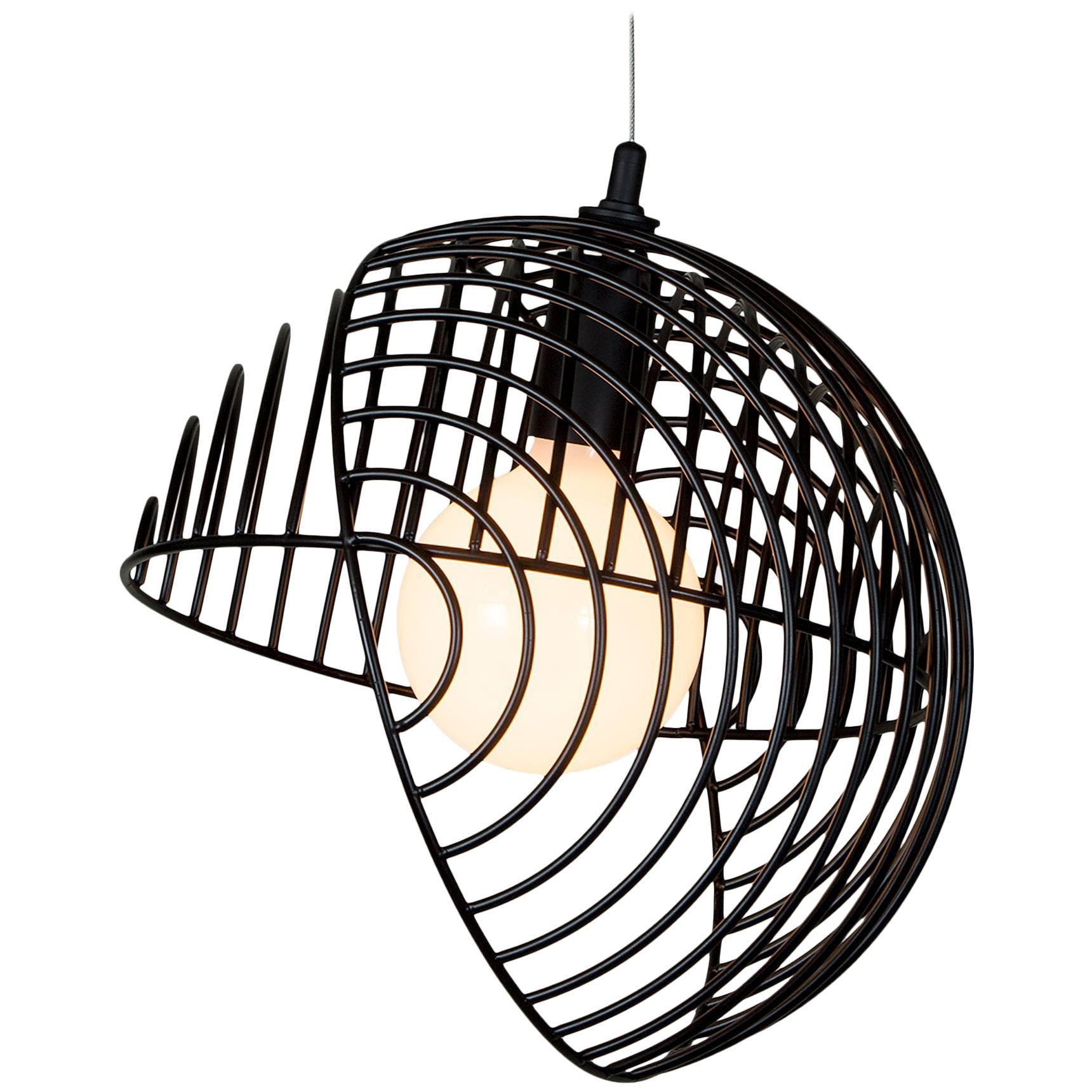 Moderne Lampe à suspension Dana, noire, grappe de cinq, de Souda, fabriquée sur commande en vente