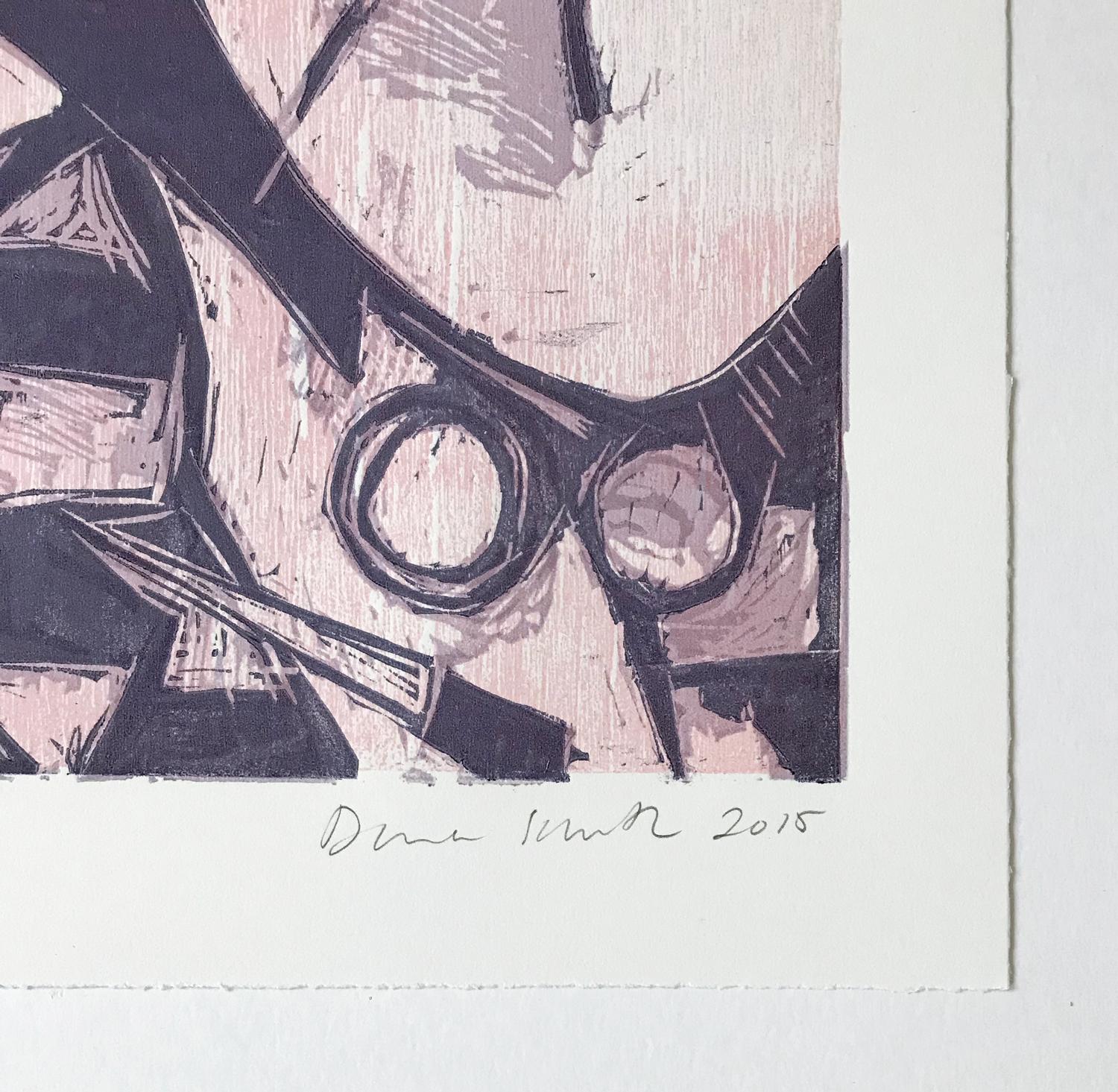 Dana Schutz, Chirurgia alla schiena a letto - xilografia, Pittore contemporaneo, Stampa firmata 2