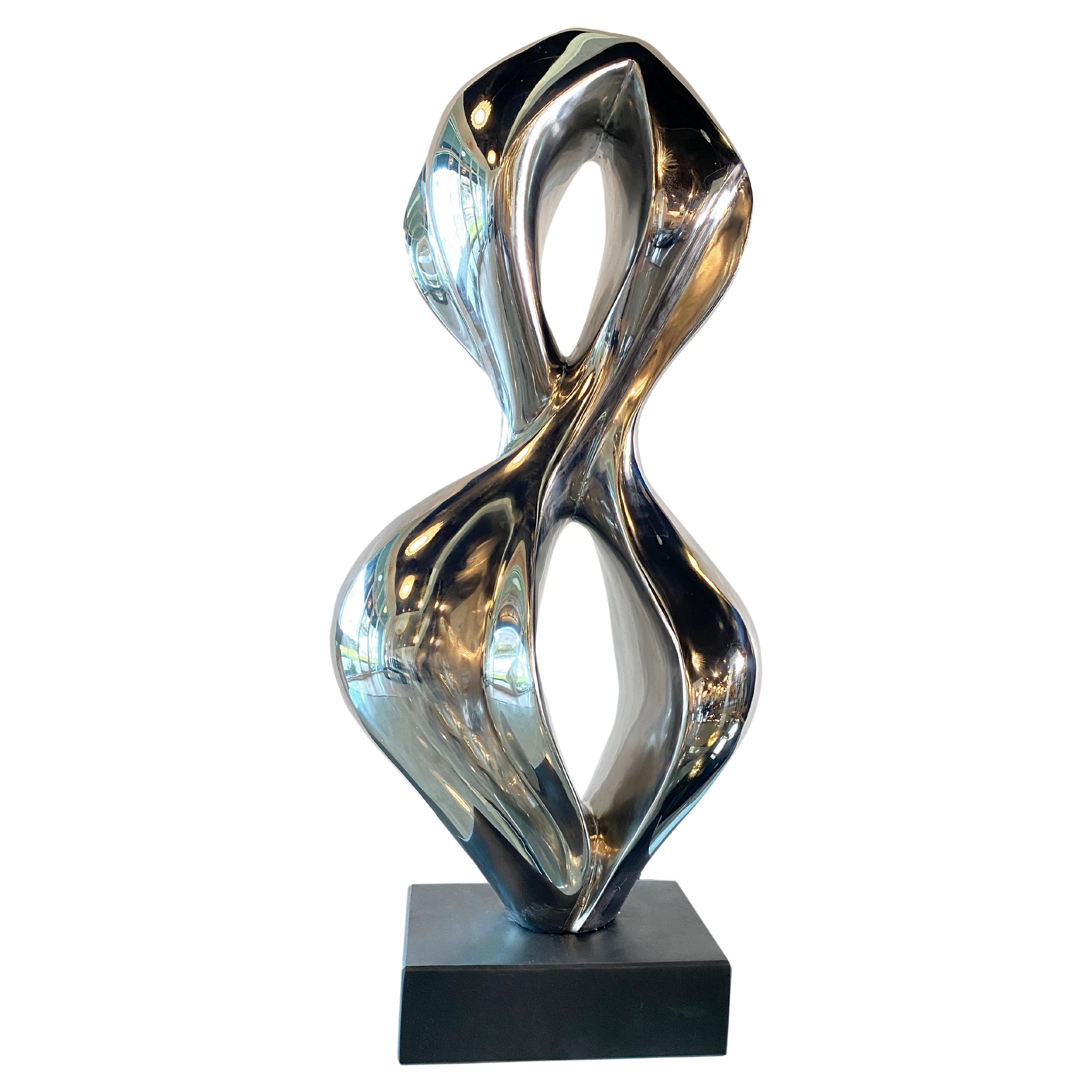 Dana, Swiss Modern Stainless Steel Abstract Sculpture, Evelyne Brader-Frank