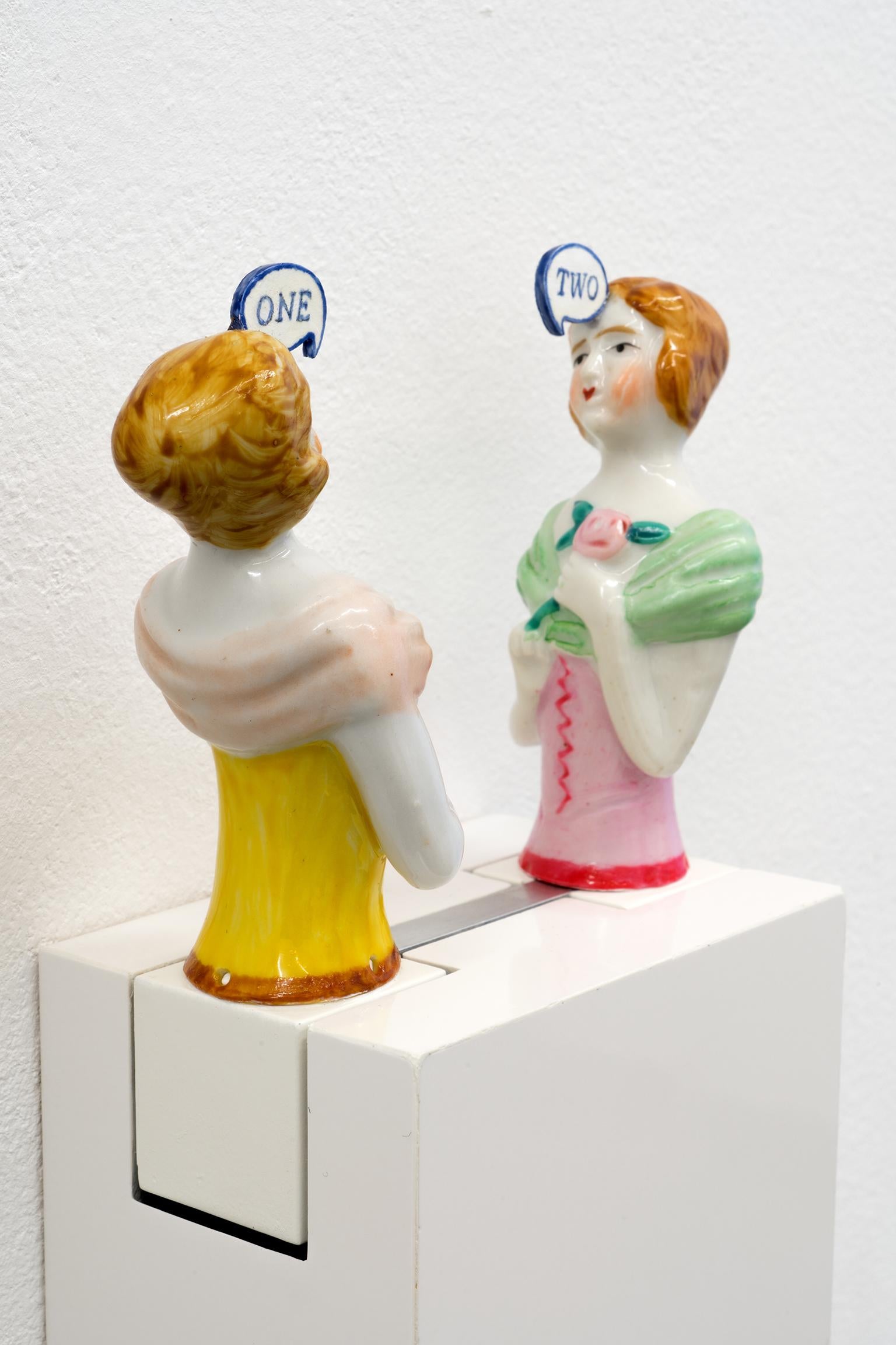 Half dolls talk No. 5 - Sculpture by Dana Widawski