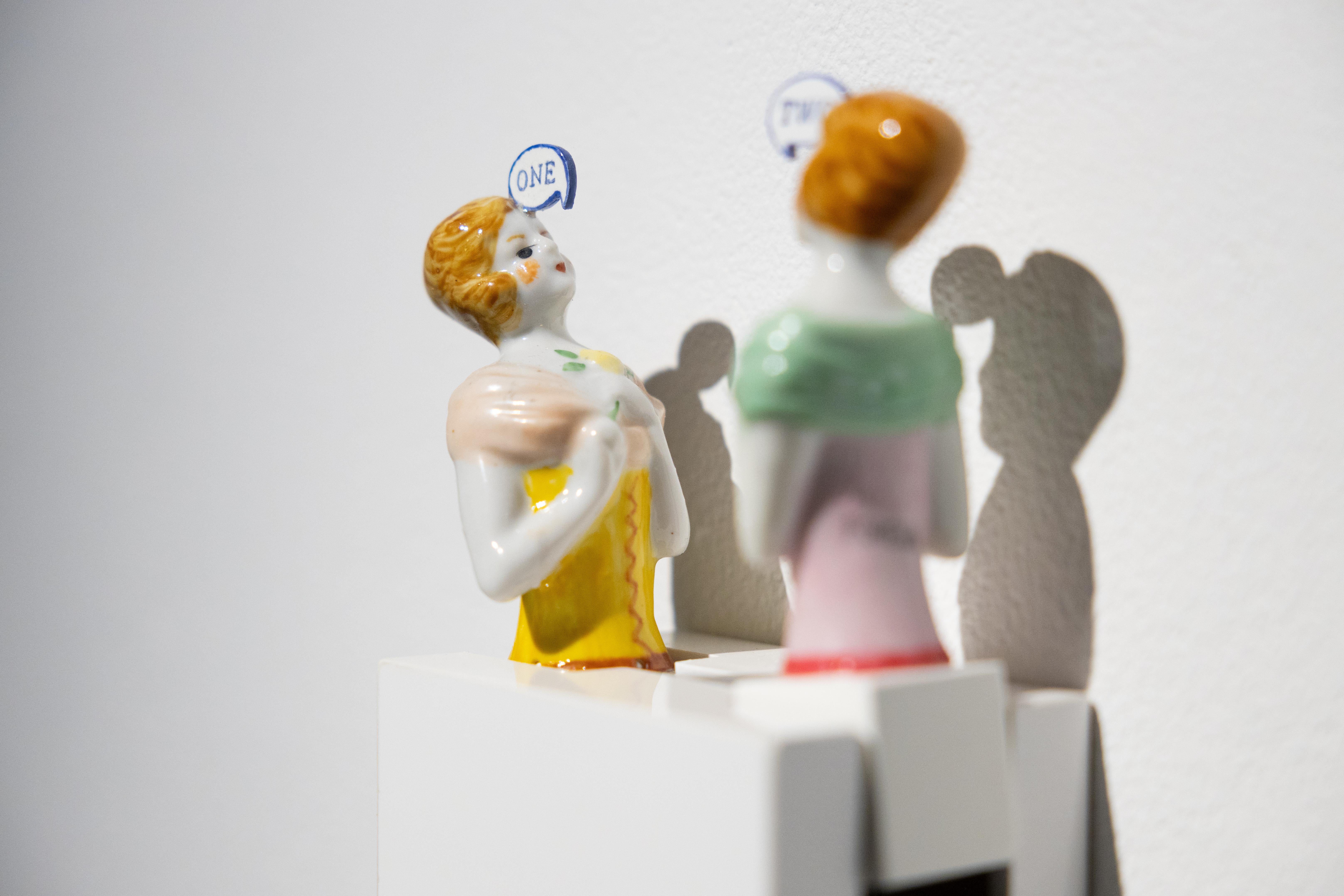 Half dolls talk No. 5 - Contemporary Sculpture by Dana Widawski