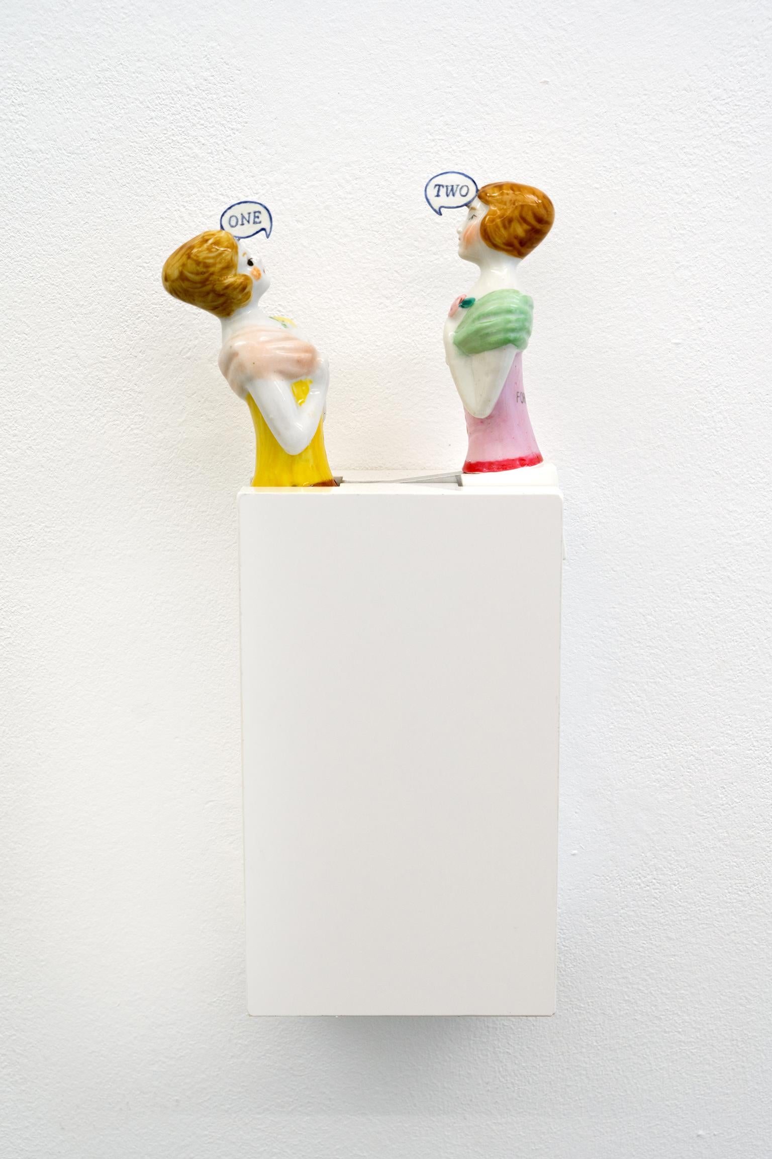 Dana Widawski Figurative Sculpture - Half dolls talk No. 5