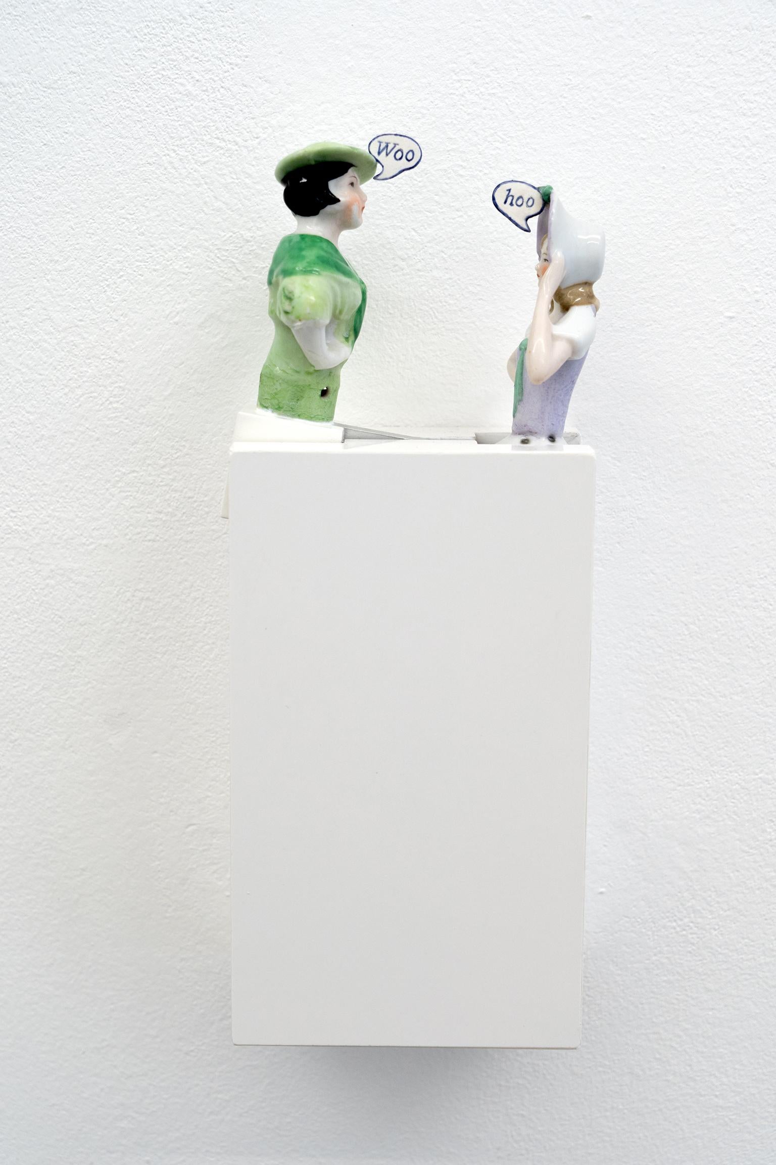 Dana Widawski Figurative Sculpture - Half dolls talk No. 6