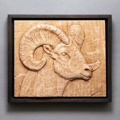 "Bighorn Sheep" Bas-relief Sculpture
