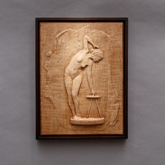 "Leaning Woman" Bas-relief Sculpture