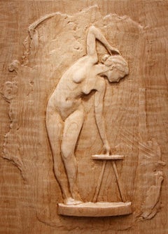 "Leaning Woman" Bas-relief Sculpture