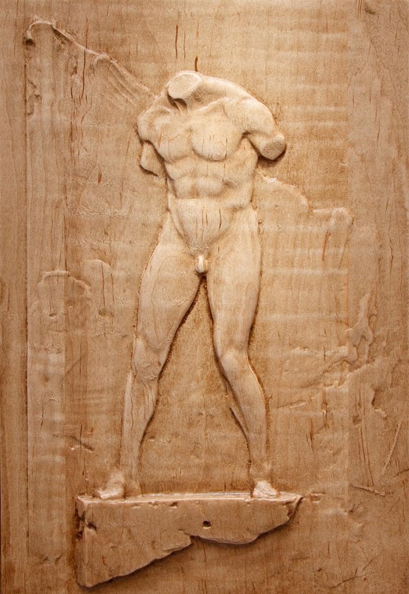 "Male Figure" Bas-relief Sculpture