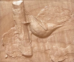 "Nuthatch" (2021) By Dana Younger, Original Bas-Relief Still-Life Sculpture