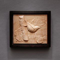 Basrelief-Skulptur „Nuthatch“