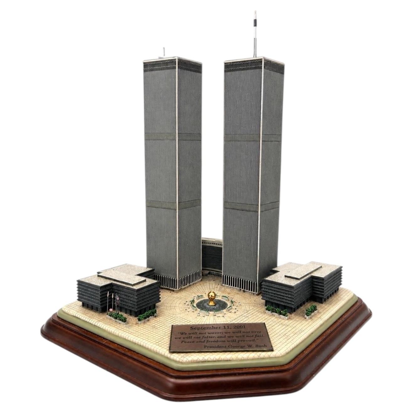 Danbury Mint: Torres Gemelas del World Trade Center, Conjunto conmemorativo del 11 de septiembre, diseño arquitectónico en venta
