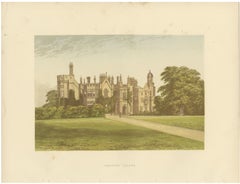 Danbury Palace, Essex, Antique Morris Woodblock Print, circa 1870