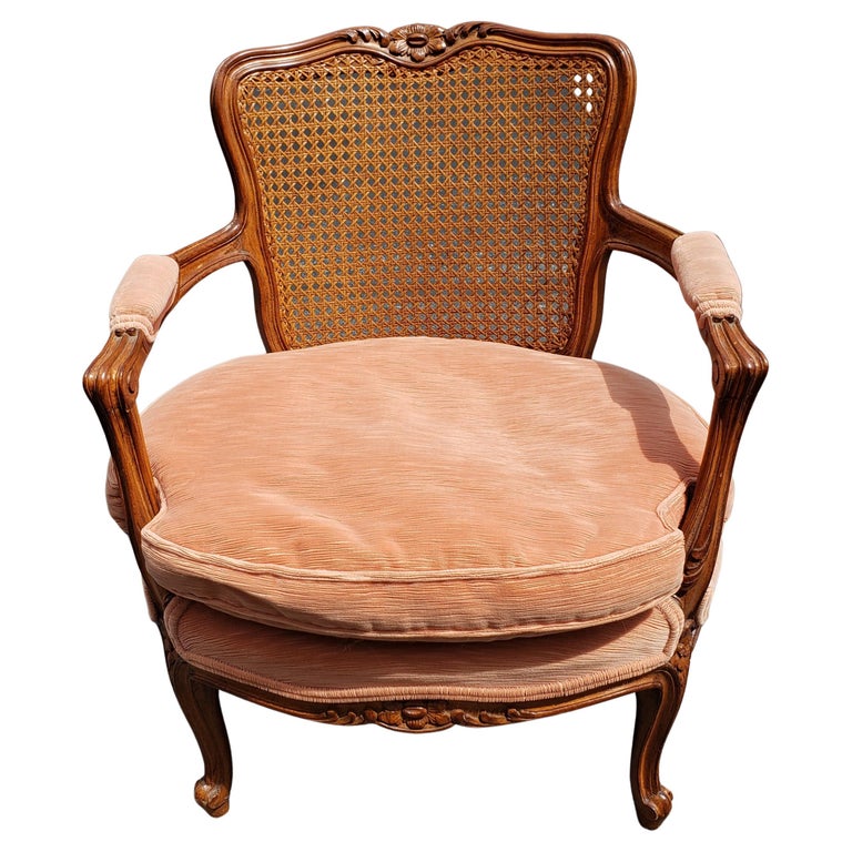 Danby Furniture French Louis XV Bergère Chair with Cane Back, Circa