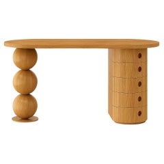 "Dança" Bureau de travail sculptural en Wood Freijó par Gabriela Campos