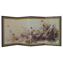 Tanz von CHEN Yiching, Contemporary Four-Panel Screen, handbemalt, Nihonga