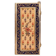 Dance card in gold and enamel Restauration period.