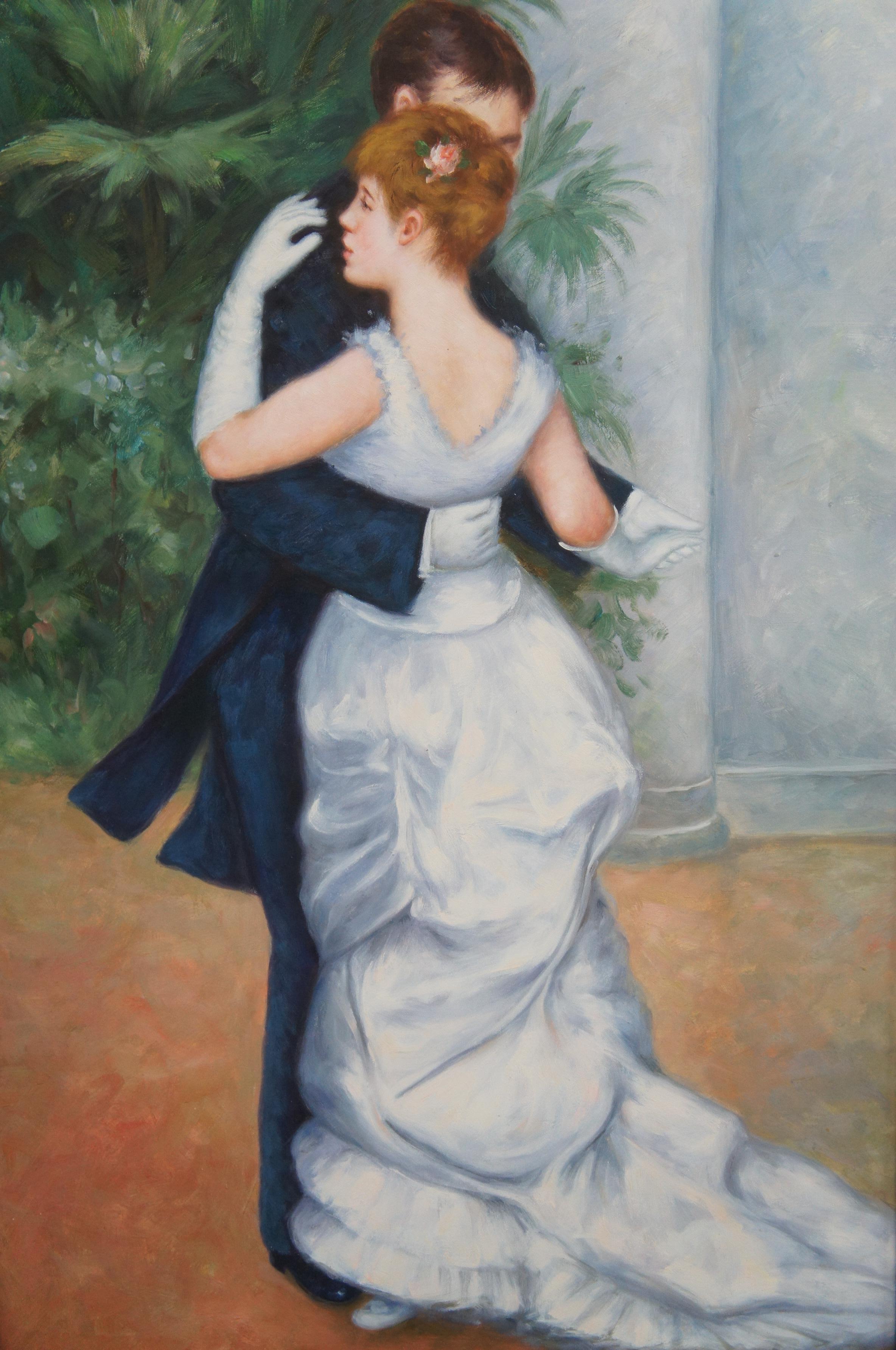 20th Century Dance in the City Oil Painting on Canvas After Pierre Auguste Renoir 46