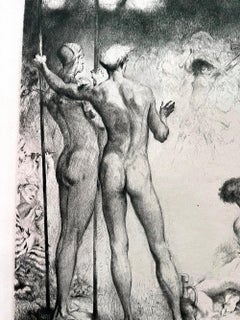 "Dance of Salome, " Rare, Atmospheric Print by Herrmann, Important Innovator