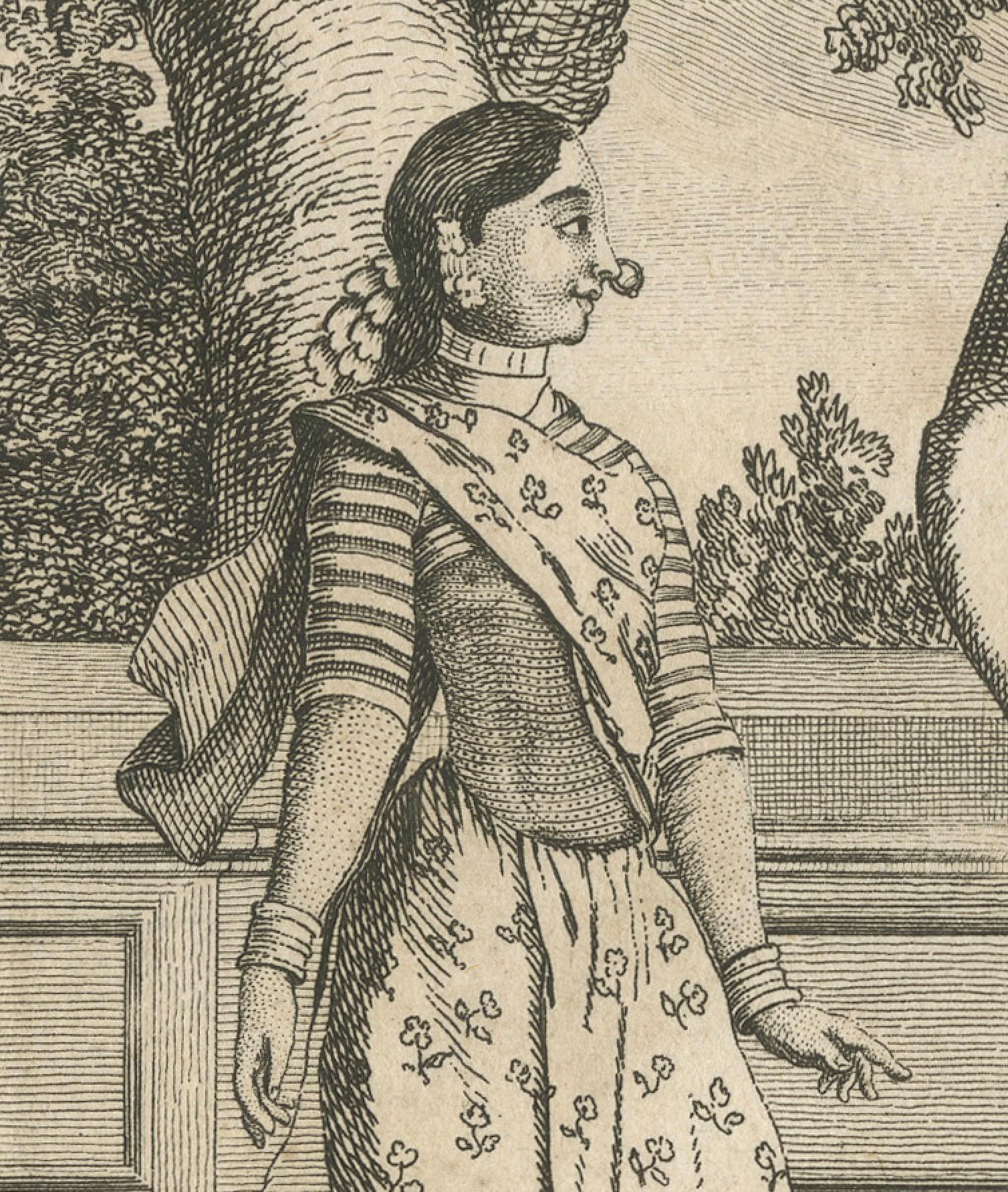 Der Tanz der Bayadères - Sonnerat-Stich mit indischen Tempeltänzerinnen 1806 (Graviert) im Angebot