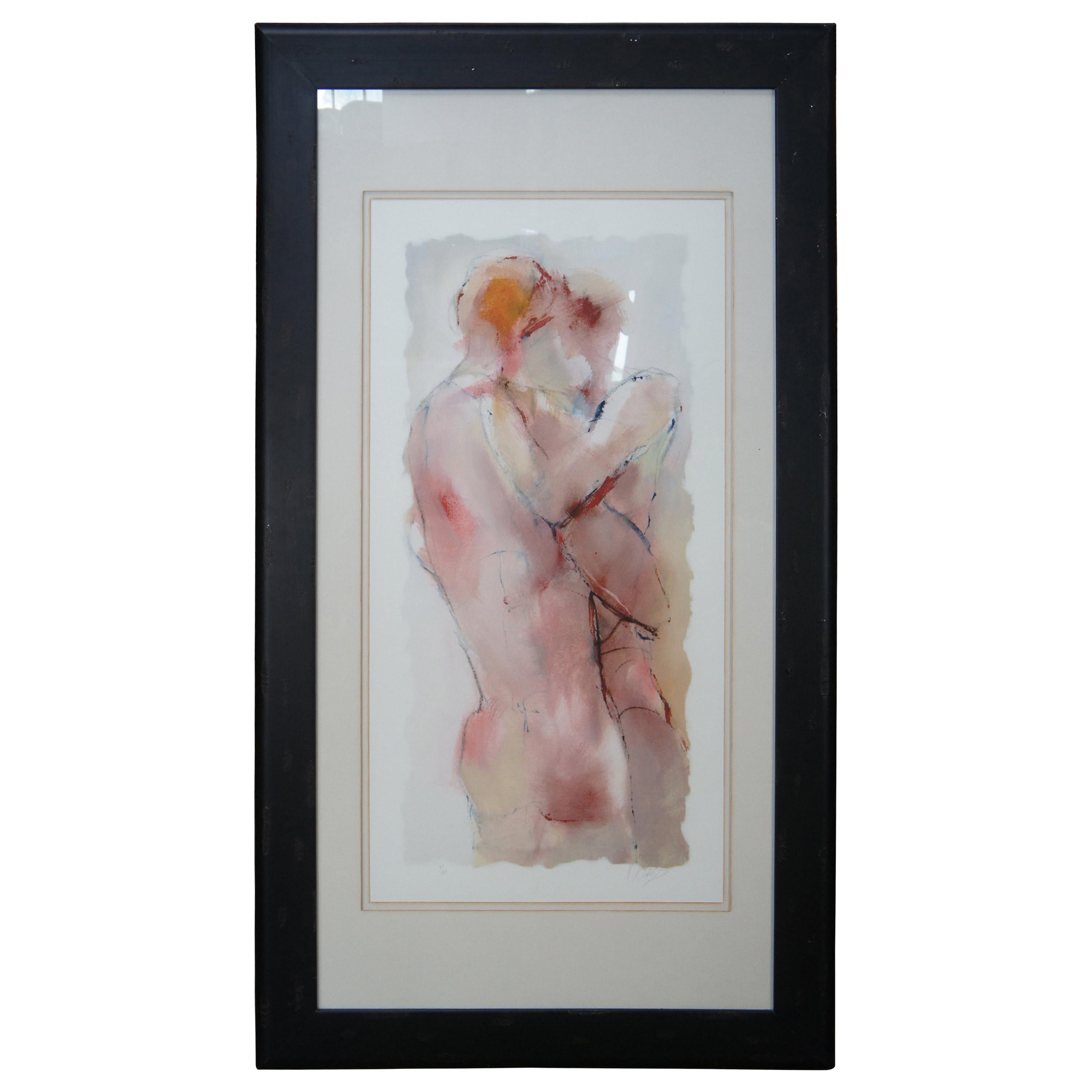 Dance Pose 6 by Victor Klauss Pencil Signed Modernist Giclee Nude Framed