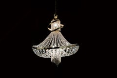 Dancer 6 Lights Cascading Chandelier in Polished Chrome and Glass by Aggiolight