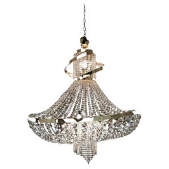 Dancer 6 Lights Cascading Chandelier in Polished Chrome and Glass by Aggiolight
