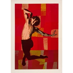“Dancer” – Artist’s Proof Serigraph by Bertha Vincent Walls, American, 1917–2010