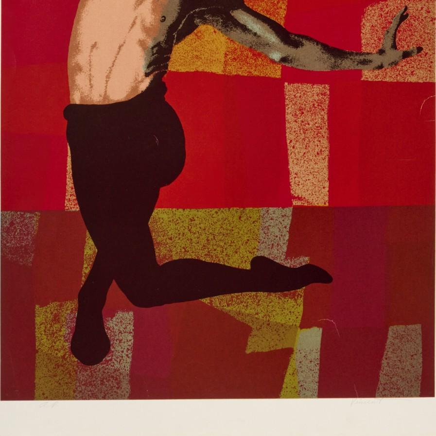 “Dancer” – Artist’s Proof Serigraph by Bertha Vincent Walls, American, 1917–2010 In Good Condition For Sale In Morristown, NJ