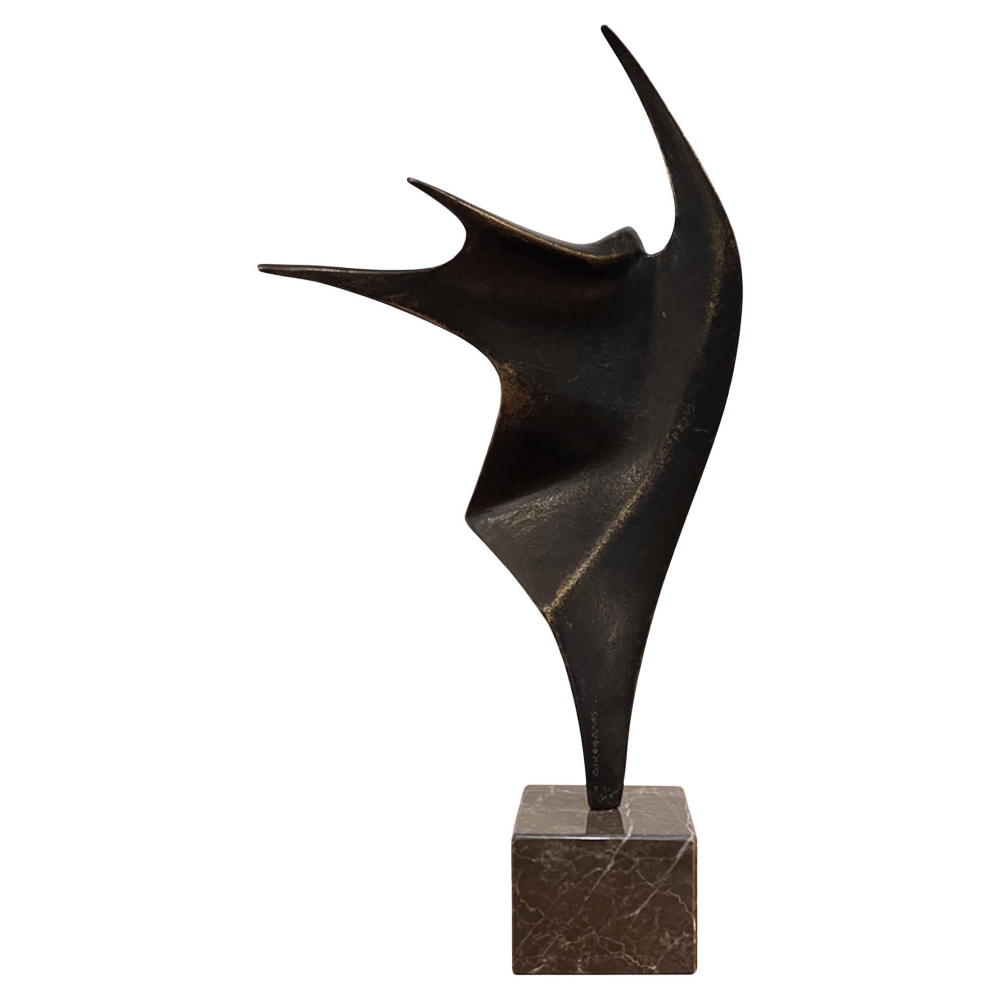 "Dancer" Bronze Sculpture, Kostas Dikefalos (B.1956) Signed