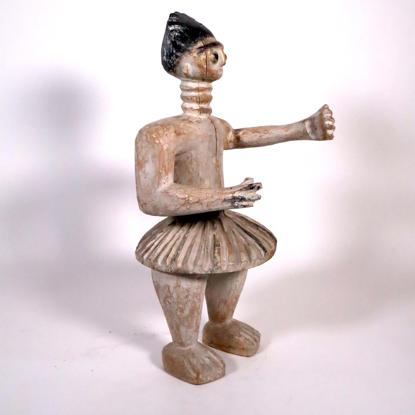 20th Century Dancer from a Drum Ensemble Akan Fante Ghana West African Art For Sale