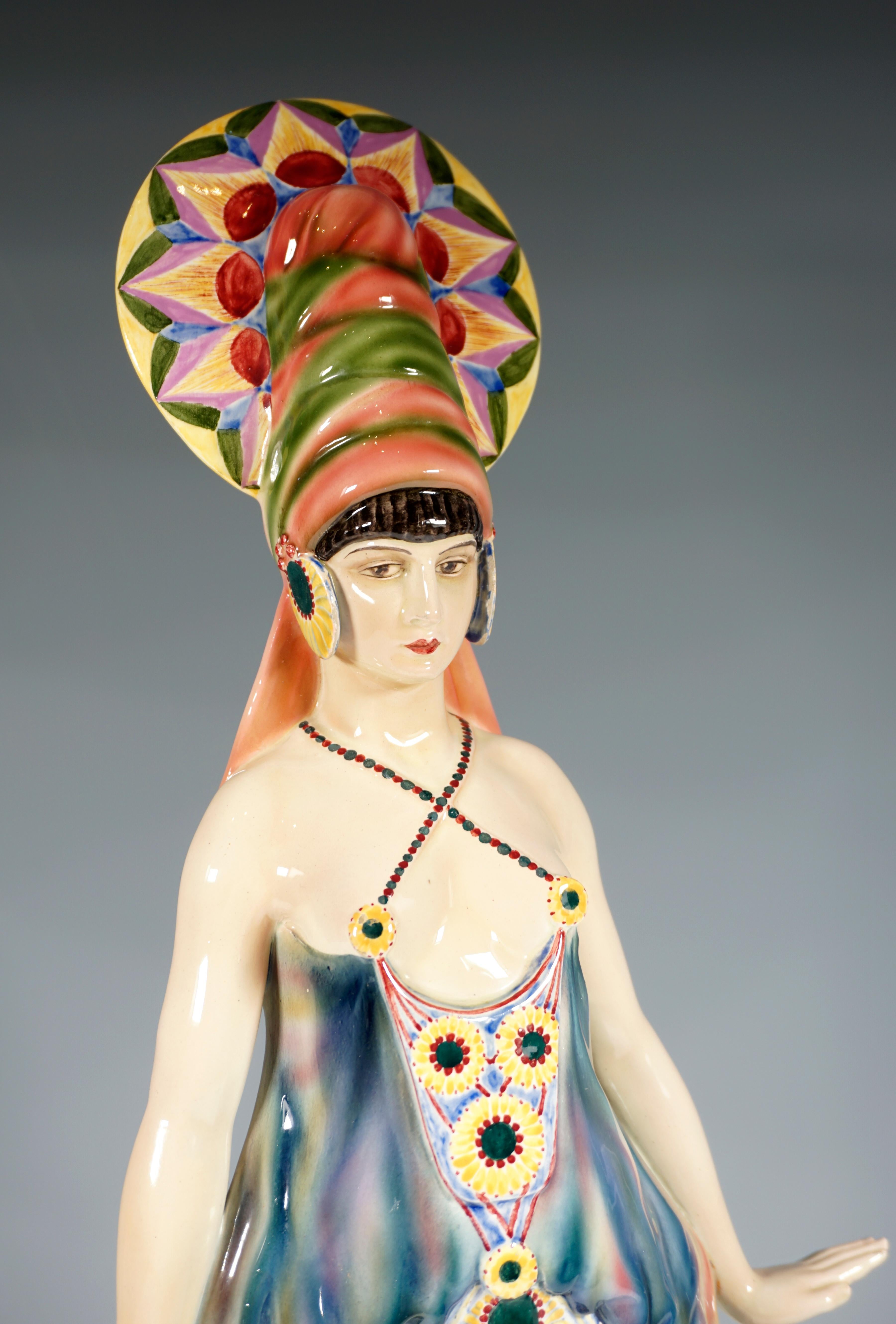 Dancer in Exotic Costume by Josef Kostial, Goldscheider Vienna, ca 1926 4