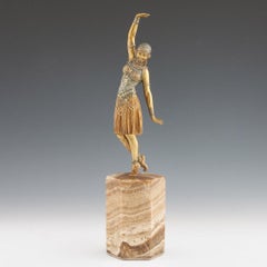 'Dancer of Lebanon' Art Deco Patinated Bronze Sculpture by Demetre Chiparus