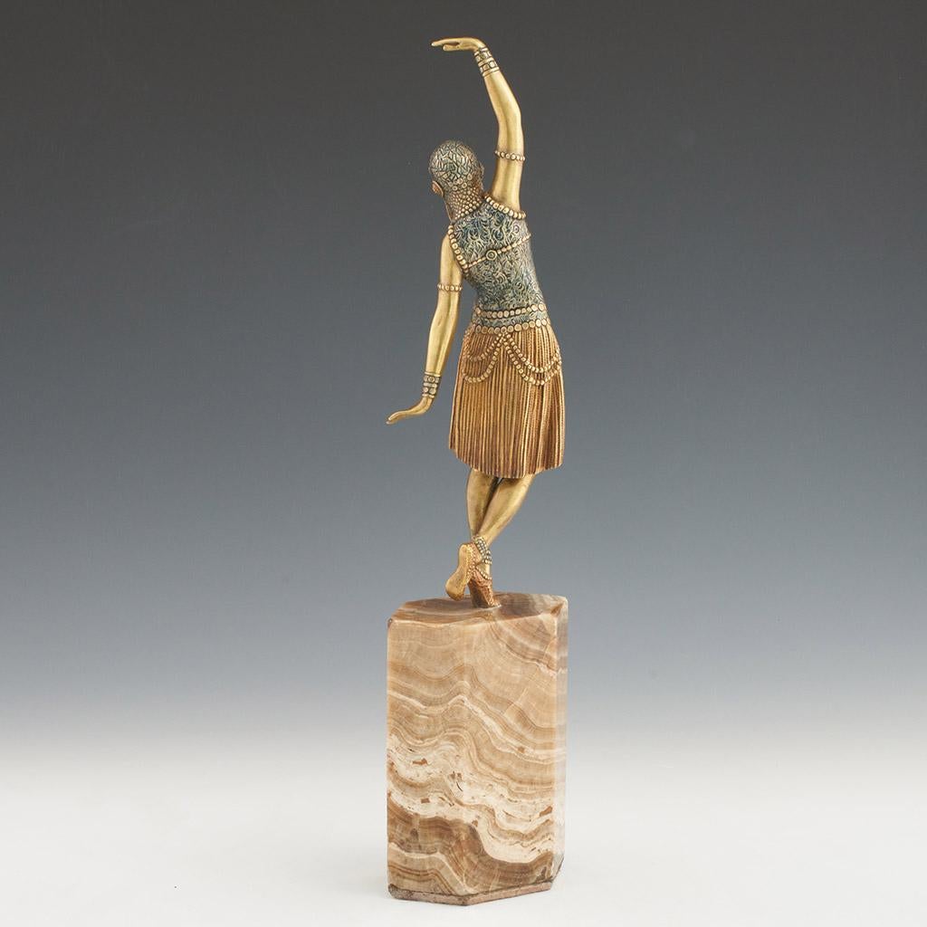 Early 20th Century 'Dancer of Lebanon' Art Deco Patinated Bronze Sculpture by Demetre Chiparus