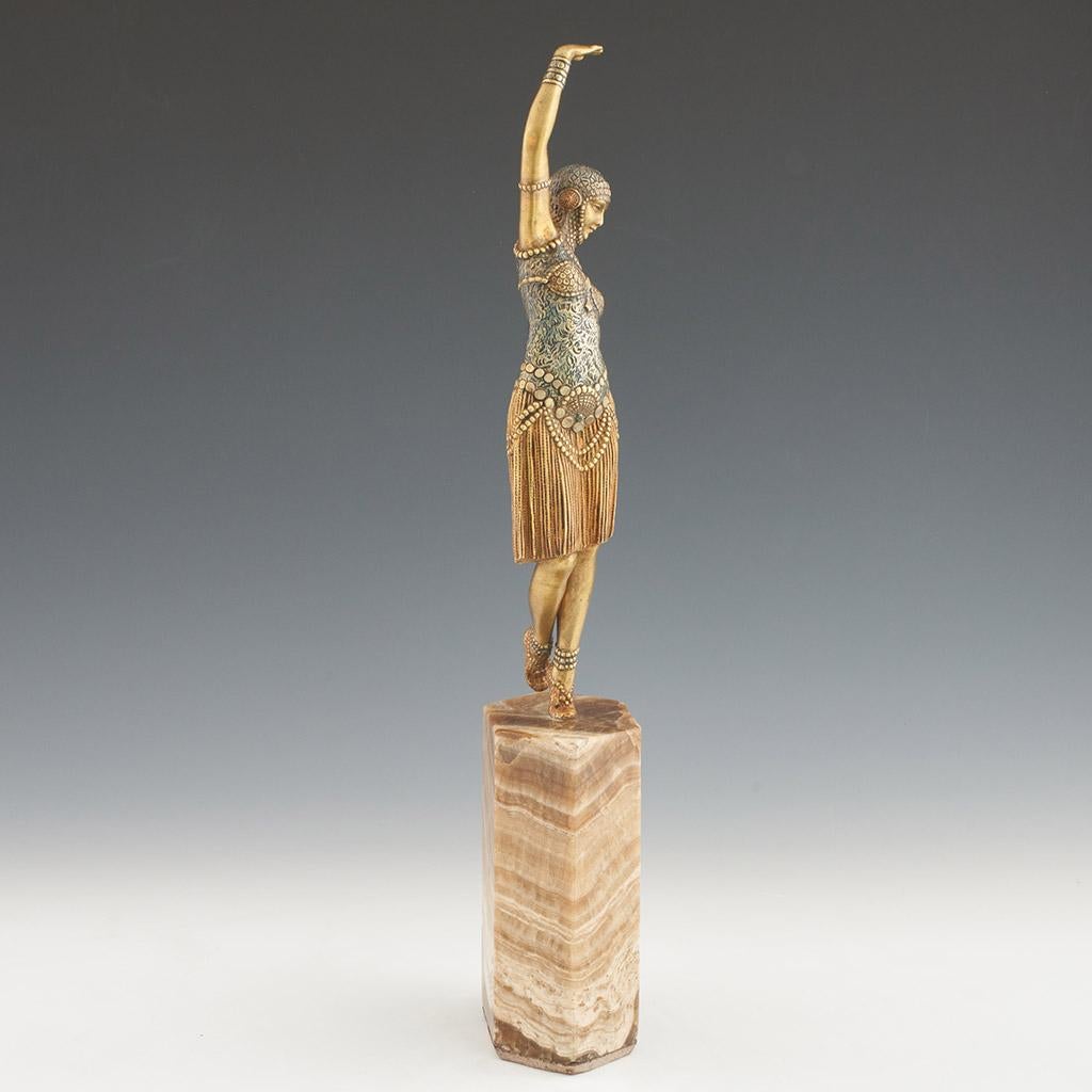 'Dancer of Lebanon' Art Deco Patinated Bronze Sculpture by Demetre Chiparus 2