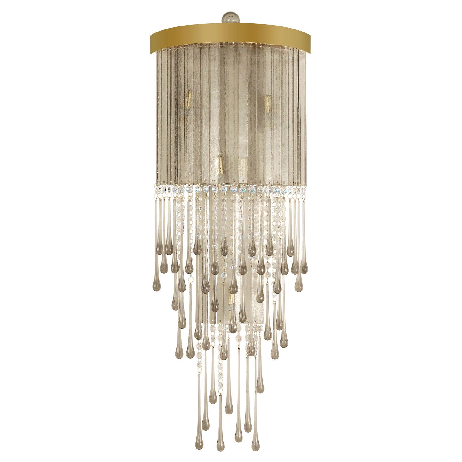 Artistic sconce Grey Murano Glass by Multiforme