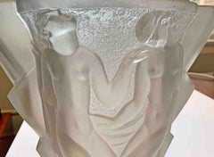 "Danseuses":: Fabuleux et rare vase Art Déco de haut style par Cazaux pour Gueron