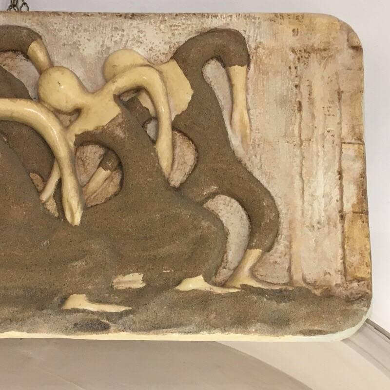Modern Dancers Resin Wall Sculpture by Finesse Originals, 1980s