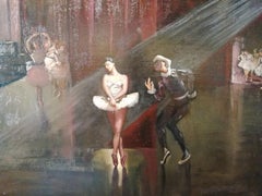 Dancers, Ruiz Oil France Painting 20th Century Degas Dance Impressionism