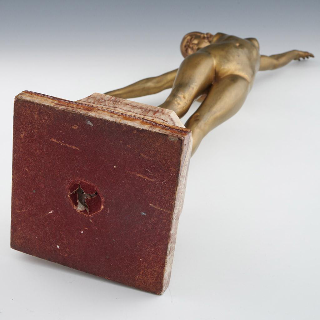 'Danceuse aux Lances' Art Deco Bronze Sculpture by F Ouillon Carrere 1919 For Sale 9